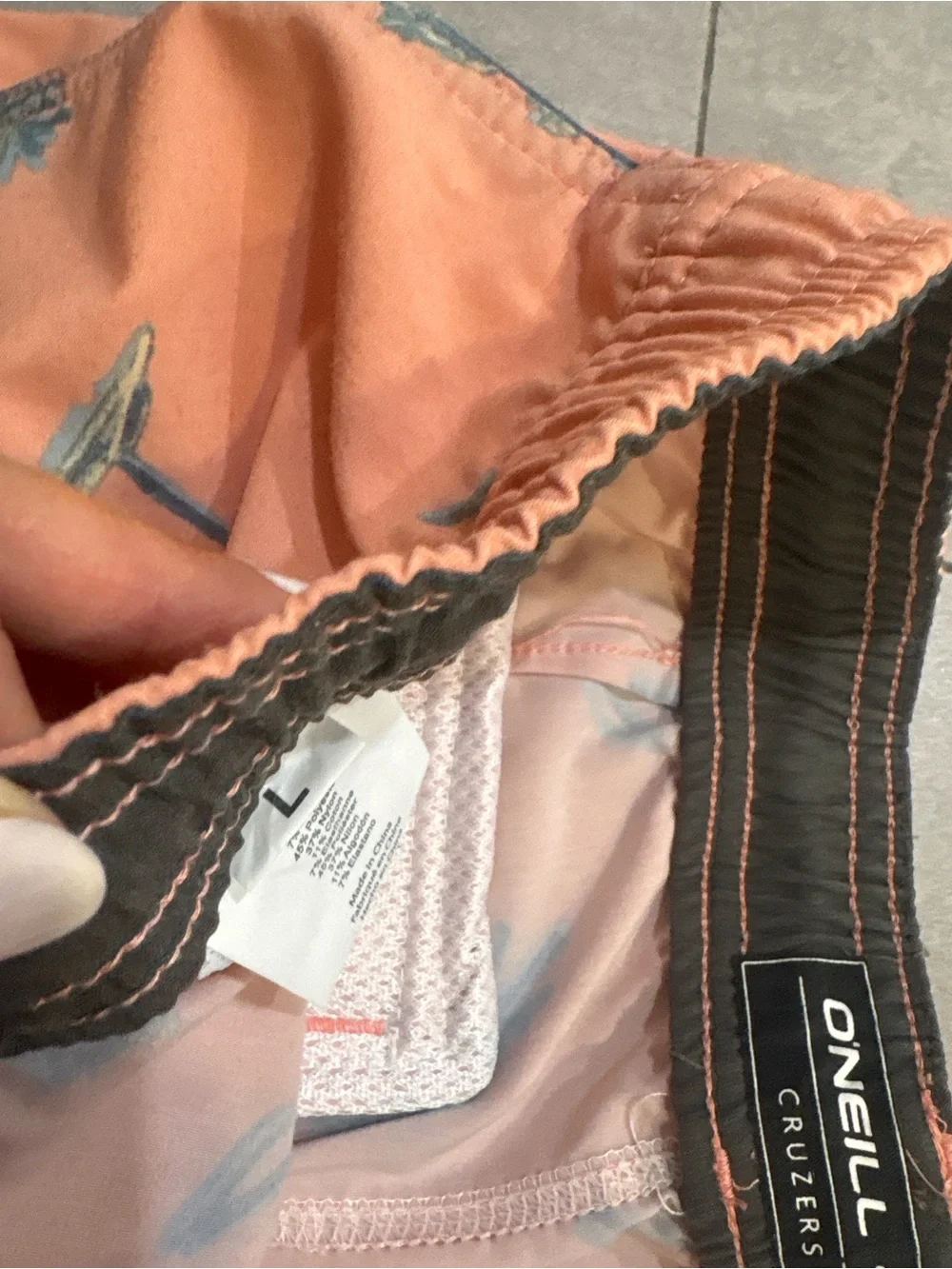 O'Neill Peach Tropical Print Swim Shorts